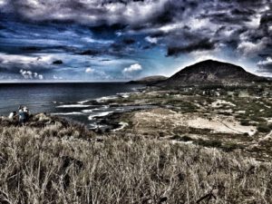 Google+'s Auto Awesome feature adds Drama to my photo of the Makapu'u Point Lighthouse trail 