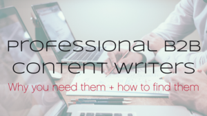 Professional B2B Content Marketing Writers: Why You Need ‘Em and How to Find ‘Em