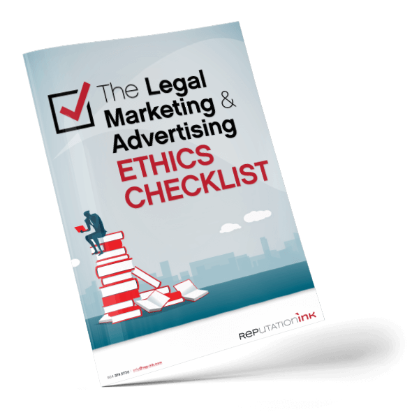 Cover of booklet "The legal marketing and advertising ethics checklist"
