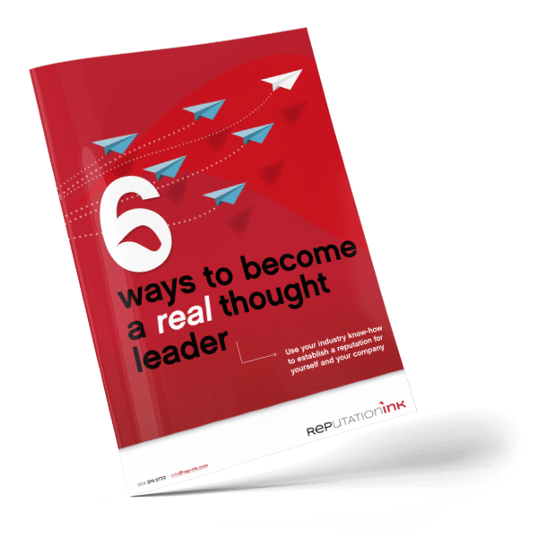 Cover of booklet "Six ways to become a real thought leader"