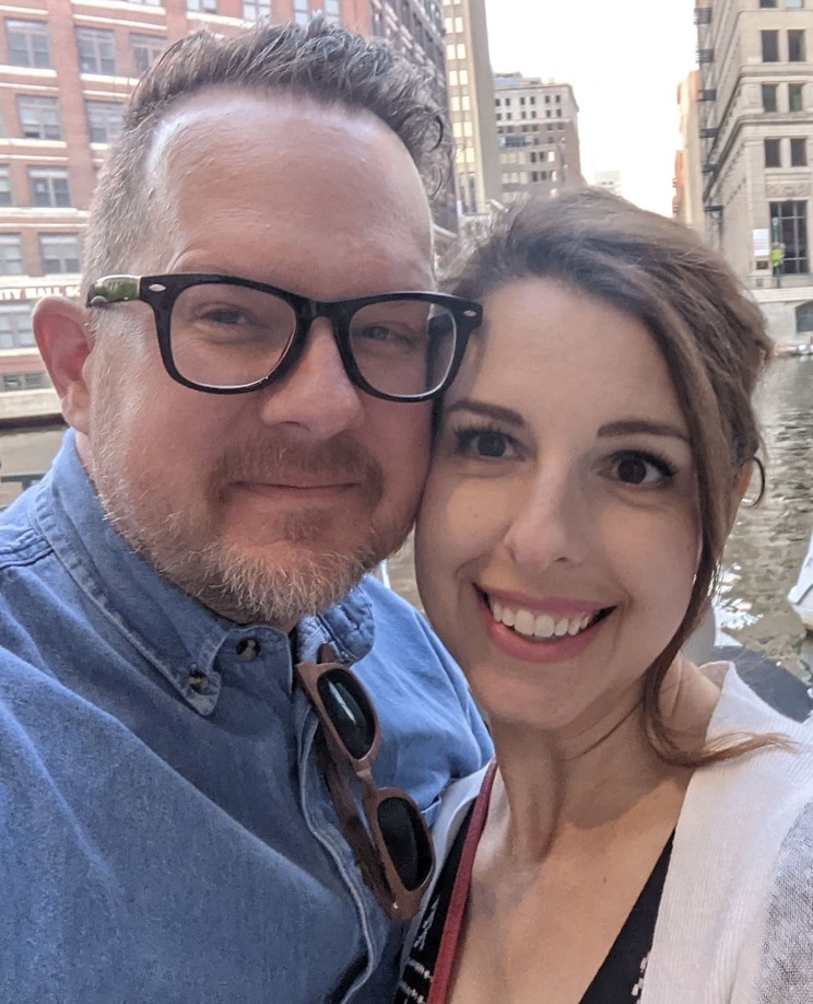 Kathryn Bracho and husband Michael posing for a selfie