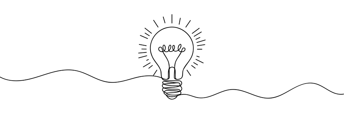 Image of a lightbulb being bright, denoting an idea