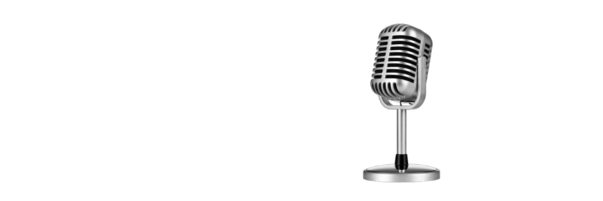 Microphone on a white background