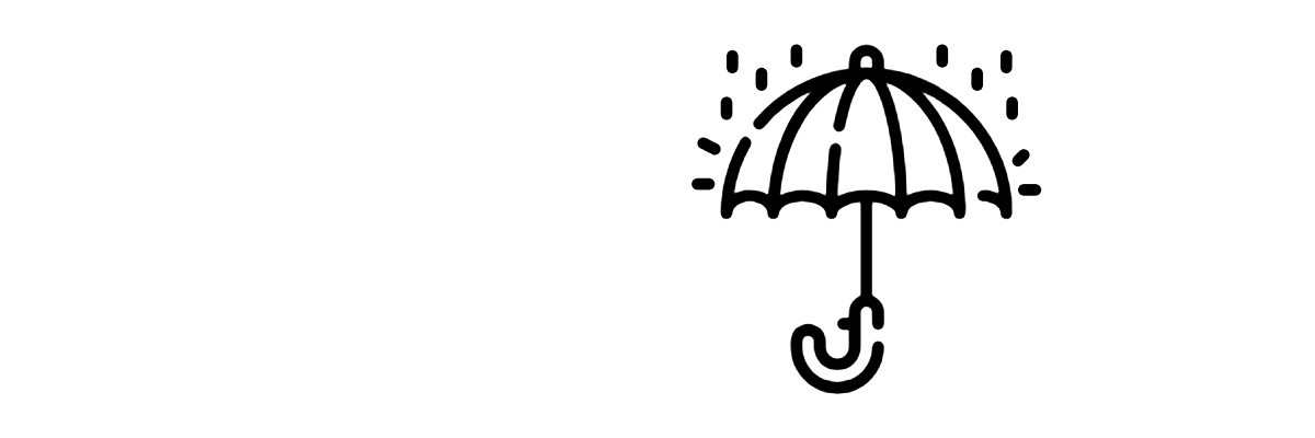 Graphic with umbrella