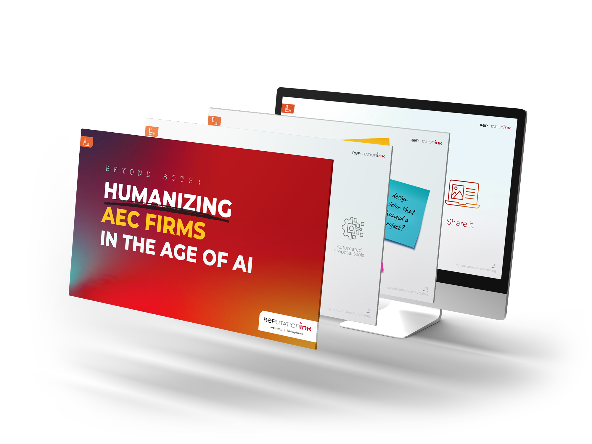 Computer screen displaying Humanizing AEC Firms in the Age of AI