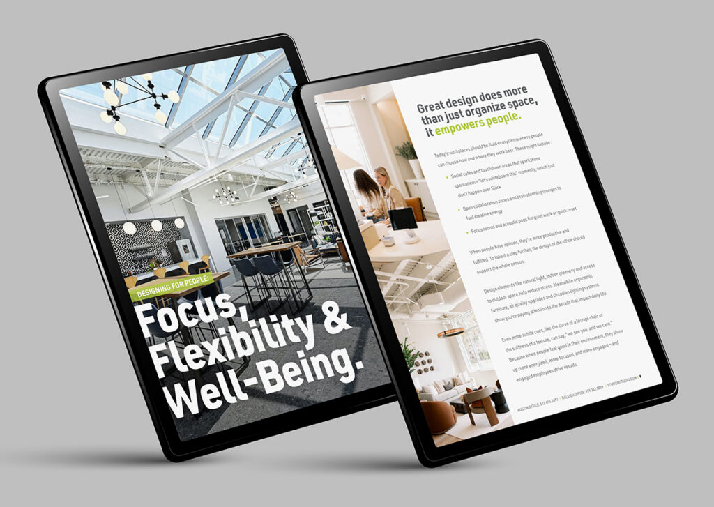 Mockup of digital brochure for interior design firm S Tipton Studios created by Reputation Ink and recognized by SMPS with a 2026 Marketing and Communication award