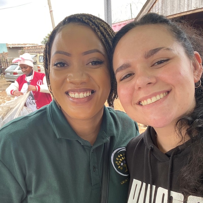 Jess van Schalkwyk with friend
