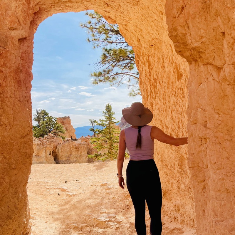 Megan Carthel in arch